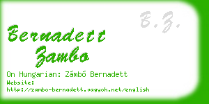 bernadett zambo business card